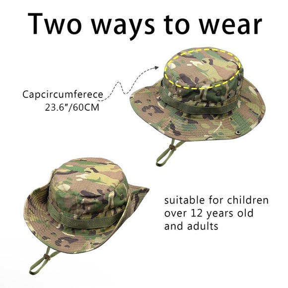 Military Tactical Boonie Hat Men Women, Summer UV Sun Protection Bucket NWOT - Picture 2 of 6